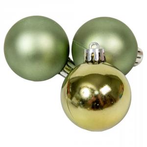 Műanyag gömb zöld rozmaring 4cm 16db-os