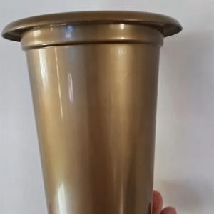 Műanyag sírváza betét arany 15cm magas