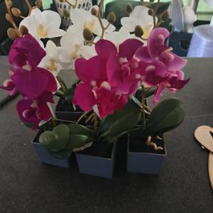 Műnövény dekoráció - orchidea - 3 féle - 29,5 cm