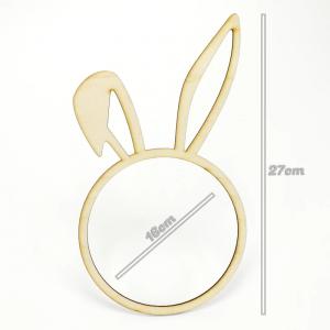 Natúr fa - Nyuszifüles fa karika 16cm