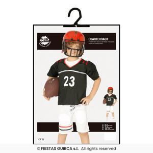 Negyedjátékos amerikai focis kisfiú 7-9 éves jelmez