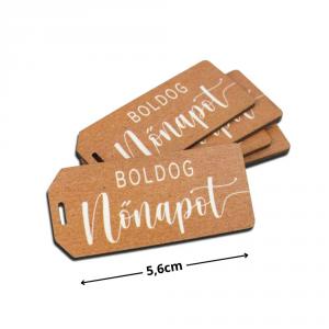 Nyomtatott dekorkarton - Boldog nőnapot scrapbook táblák 1db natúr