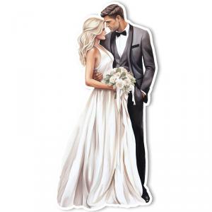 Nyomtatott dekorkarton - Házaspár tábla 1db/cs szőke