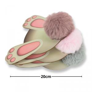 Nyomtatott dekorkarton - Nyuszi popó 20cm