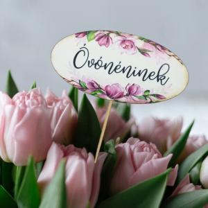 Nyomtatott dekorkarton - Óvónéninek ovál tábla 1db