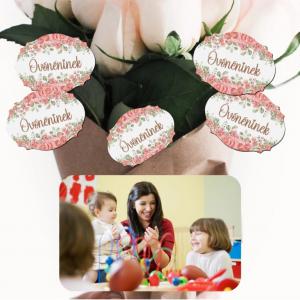 Nyomtatott dekorkarton - Óvónéninek rózsàs tábla 1db