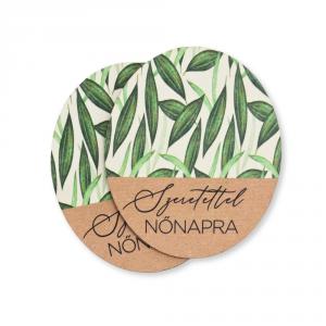 Nyomtatott dekorkarton - Szeretettel Nőnapra 2db ovál tábla