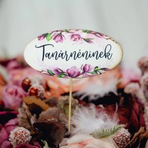 Nyomtatott dekorkarton - Tanárnéninek ovál tábla 1db