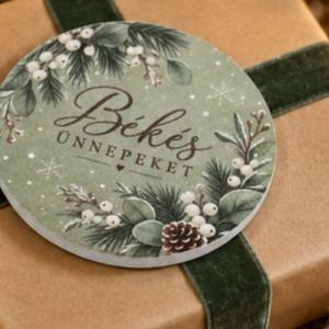 Nyomtatott fa tábla - Békés ünnepeket tábla 3db/csomag