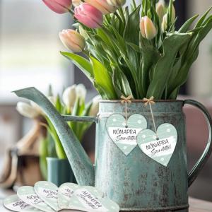 Nyomtatott fa tábla - Nőnapra - menta 4cm 1db