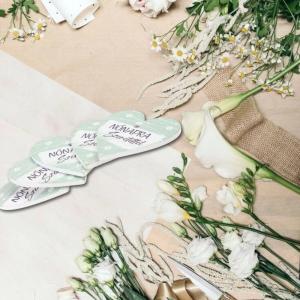 Nyomtatott fa tábla - Nőnapra - menta 4cm 1db