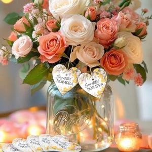 Nyomtatott fa tábla - Nőnapra - virágos 4cm 1db