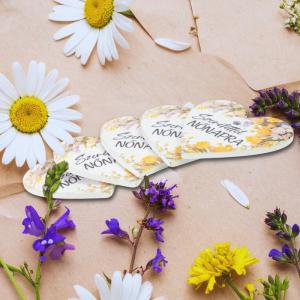 Nyomtatott fa tábla - Nőnapra - virágos 4cm 1db