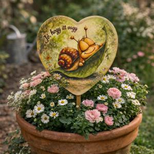 Nyomtatott natúr szív peremes - Csigás