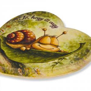 Nyomtatott natúr szív peremes - Csigás