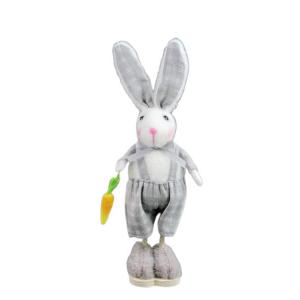 Nyuszi fiú-lány szürke ruhában 26cm 2f