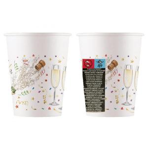 Papír pohár, pezsgõs, 2dl, 8 db/cs