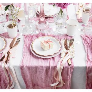 Papír tányér, fehér, arany szegéllyel, 18.5 cm 6 db/cs