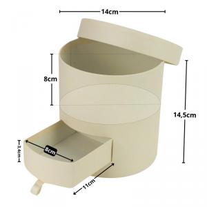 Papírdoboz henger fiókos krém