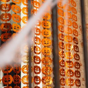 Party függöny, narancs, tökök 100 X 200 cm