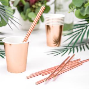 Party pohár, rosegold, 6 db/cs, 220 ml