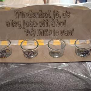 Pohártartó Pad - Vicces Ajándék - egy a rossz időkre kell- pálinkás pohártartó