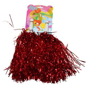Pom-pom fényes, piros