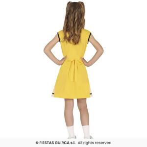 Pompom lány jelmez, 7-9 éveseknek, sárga