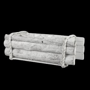 Rönk virágtartó 32x15cm fehér