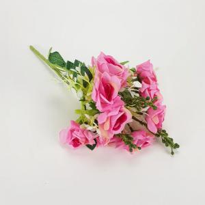 Rózsacsokor 10 fejes pink