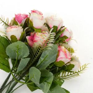 Rózsacsokor rózsaszín 10fejes művirág csokor