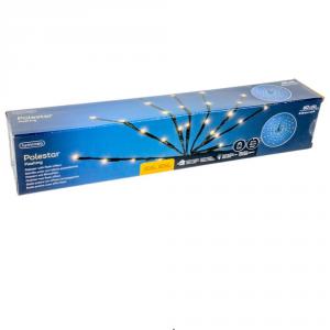 Sarkcsillag 60 LED-es elemes fekete időzítős meleg D45cm