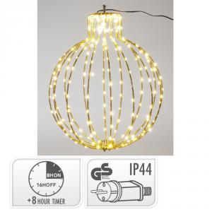 Stilizált gömb 180 LED-es adapteres időzítős 35cm