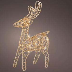 Szarvas 10 LED-es arany M21cm világító