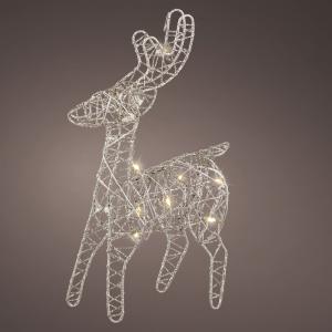 Szarvas 10 LED-es ezüst M21cm