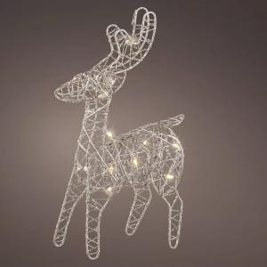 Szarvas 10 LED-es ezüst M21cm világító