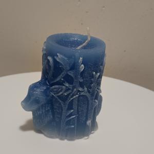 szarvasos öntött gyertya kézműves 1db