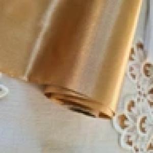 Szatén arany asztali futó 16cm x 1,5 m