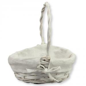 Sziromszóró anyagos kosárka 20x18x22cm