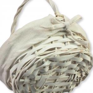 Sziromszóró anyagos kosárka 20x18x22cm