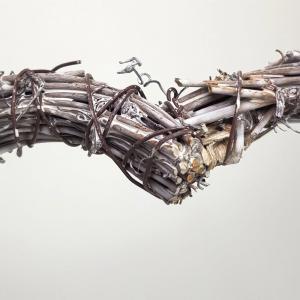 Szívkoszorú szürke 20cm