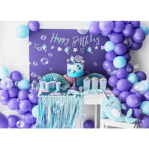 Szívószál papírból, égkék -fehér csíkos