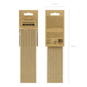 Szívószál papírból, kraft, 10 db/ csomag