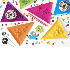 Szívószál papírból, magenta-fehér csíkos