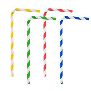 Szívószál papírból, vegyes színekben, 100 darab