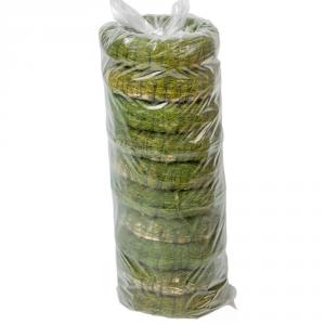 Szizállal tekert széna alap zöld 12cm