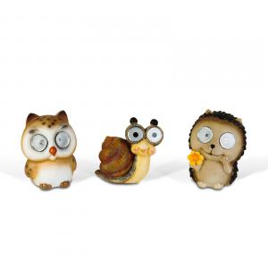 Szolár állatfigurák - 3 féle - 2 melegfehér LED - 10 cm