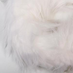 Szőrös koszorú alap akasztós fehér D17cm