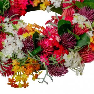 Tavaszi vegyes virágos koszorú – Ø22 cm