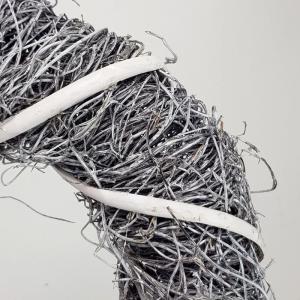 Tekert koszorú szürke 30cm